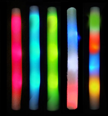 Bâton lumineux mousse à led multicolores ou unicolores taptap lumi